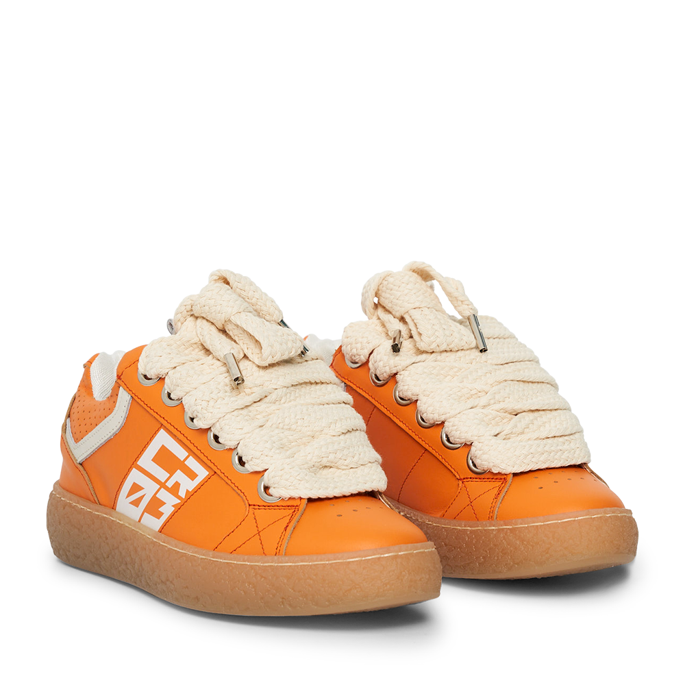 Dude – Orange Leather-Sneaker-CRISTIANZEROTRE
